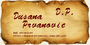 Dušana Prvanović vizit kartica